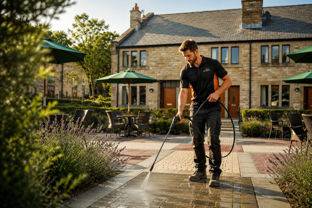 Birtle Brook team member caring for the shared pathways