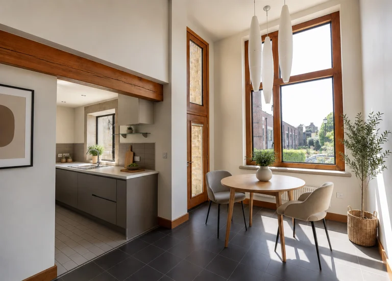 OPEN-PLAN KITCHEN AND DINING
